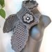 Crochet Scarf, Charcoal Grey Womens, Gifts for Her, Birthday Gifts, Holiday gifts, Fall, Handmade, SJE28