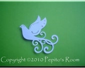 PRA Whimsical Dove Accent SVG File - Ideal for Scrapbooking, Card making, 3D Projects - PR Il_170x135