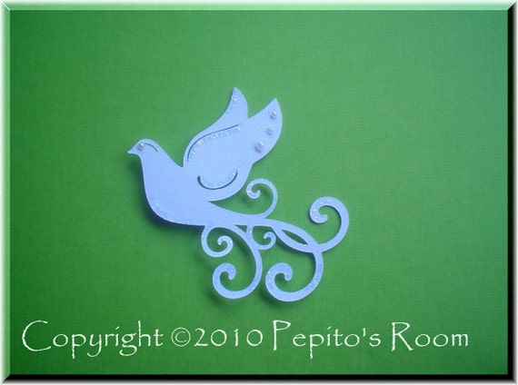 PRA Whimsical Dove Accent SVG File - Scrapbooking, Card making, 3D Projects - PR Il_570xn