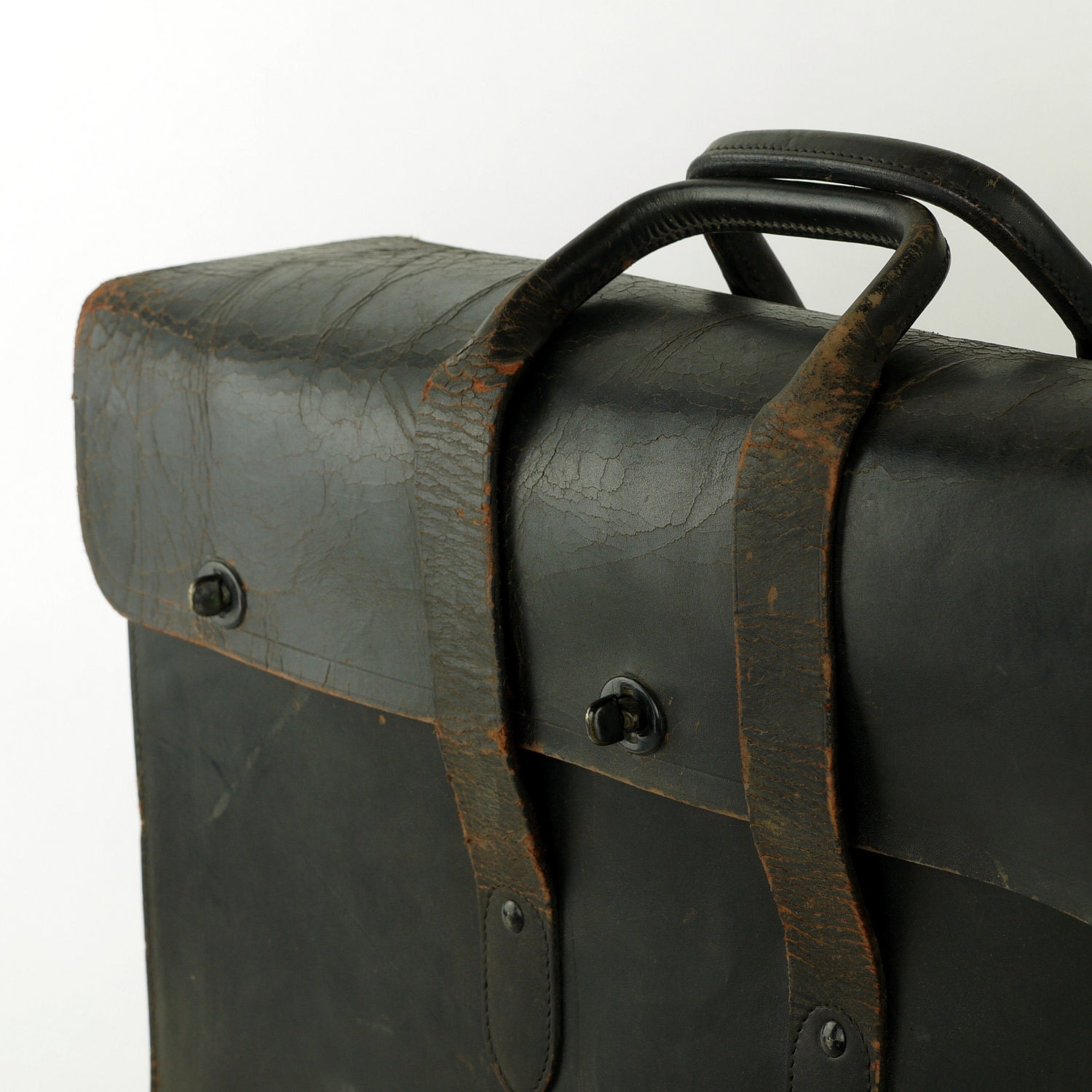 Vintage Leather Architect Artist Document Attache Bag