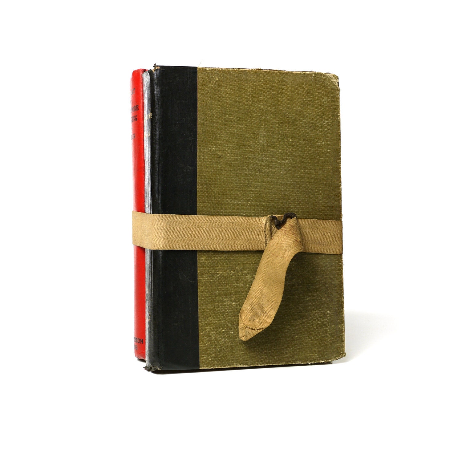 Vintage Twill Book Strap, Schoolhouse Library Book Carrier