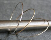 gold and recycled sterling thin bangles- the three stack