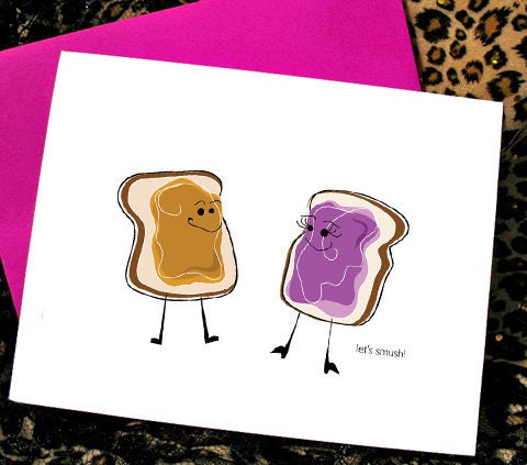 Naughty PB and J Smush Card