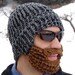 lumberjack beard hat - black and gray