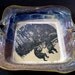 SALE Square Stoneware Baking Dish,Dancing Bear Design
