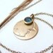 Crescent moon necklace with vintage blue swarovski and stars