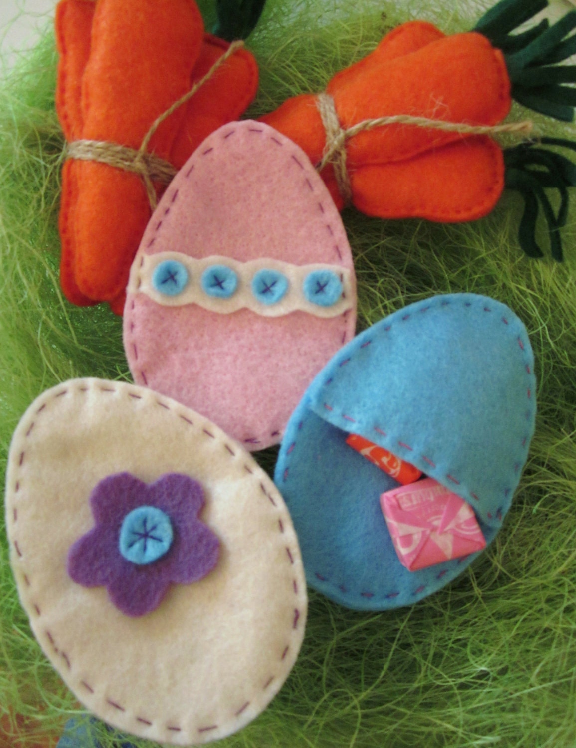Fillable Felt Easter Eggs - For Mary (for 3)