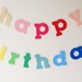 Happy Birthday garland in Rainbow