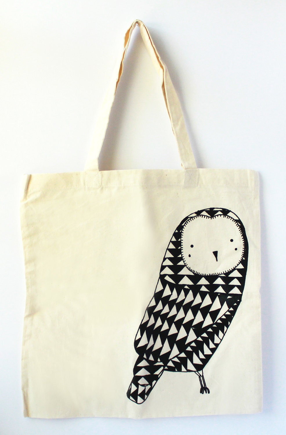 Owl Tote Bag - Black