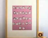 Alphabet Nursery Art Print, Kids Room Decor, Owlphabet, Nursery Art, Girls Room Decor - Free US Shipping