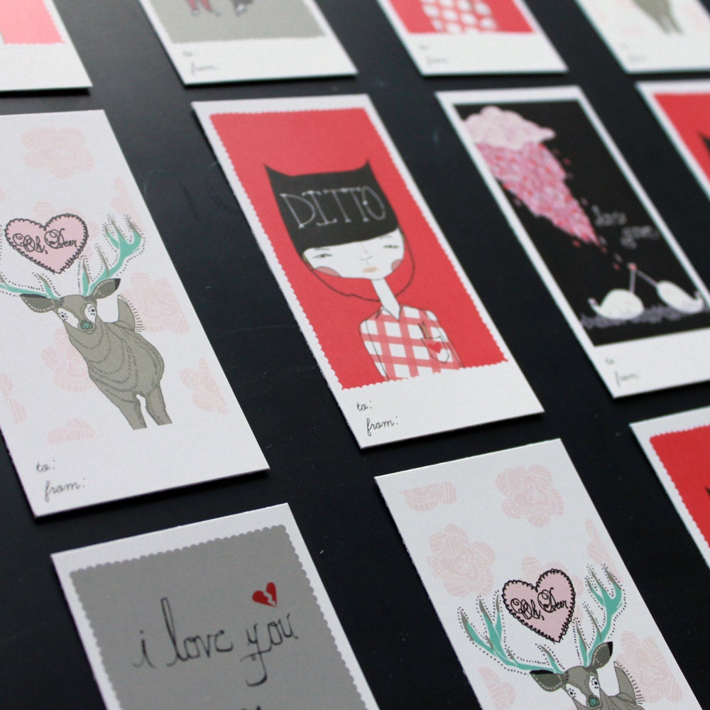 Assorted Mini Love Notes by Gingiber