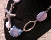 Silver starfish necklace
