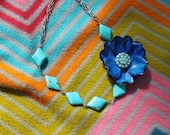 Blue Poppy Necklace