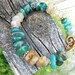 Copper and Agate Bangle Bracelet