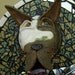 Mosaic Great Dane and English Bull Terrier Circular Picture "Woofpack"