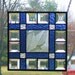 Beveled and Blue Stained Glass Suncatcher