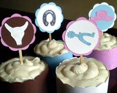 Cowgirl Party - Cupcake Toppers