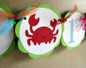 Under The Sea Party - Happy 1st Birthday Banner - Sea Friends
