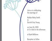 Printable Custom Queen Anne Lace Invitation 5x7 vertical PDF You print