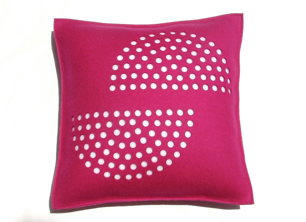 Fuschia with White Half Circles - Sale