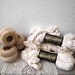 Vintage Yarn Bundle - Vintage White bowl Fillers - Shabby Chic Farmhouse