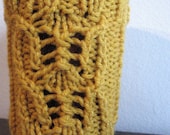 Knit Coffee Cup Cozy Sunflower Yellow Lace Coffee Cup Cozy Yellow Coffee Sleeve