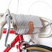 Handlebar Bag in Blue and White Striped Ticking
