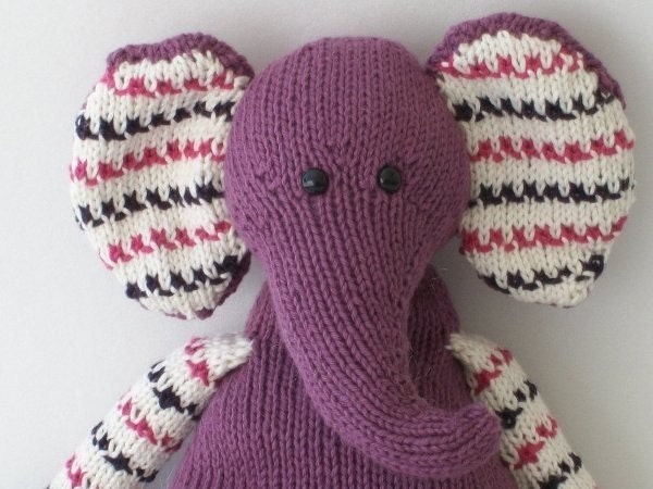Pears the Elephant PDF knit pattern