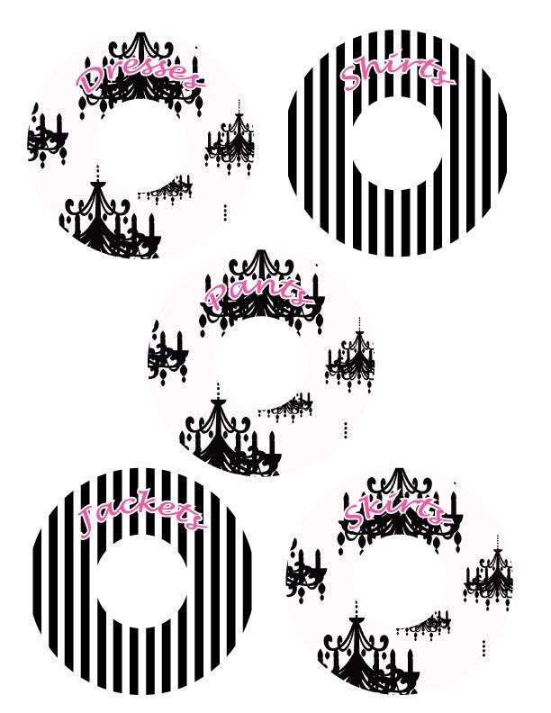 Custom Closet Dividers - CHIC  WOMEN'S  or girl's DIVIDERS