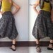 Wood Graphic Printed Harem Pant in Black