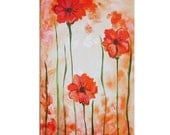 Three Orange Poppies Commission by Kristen Dougherty