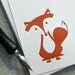 Fox Letterpress Note Card Set: Sitting Fox, Burnt Orange, Autumn, Fall (Set of 10)