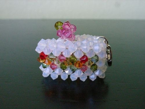 Swarovski Crystals Charm - Cake Slice