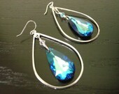 Teardrop Chandelier Earrings - Bermuda Blue/Crystal AB/Crystal Vitrail Lt/Crystal Vitrail Med/Oceanblue