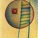 Ladder and Orb - Original Abstract Drawing