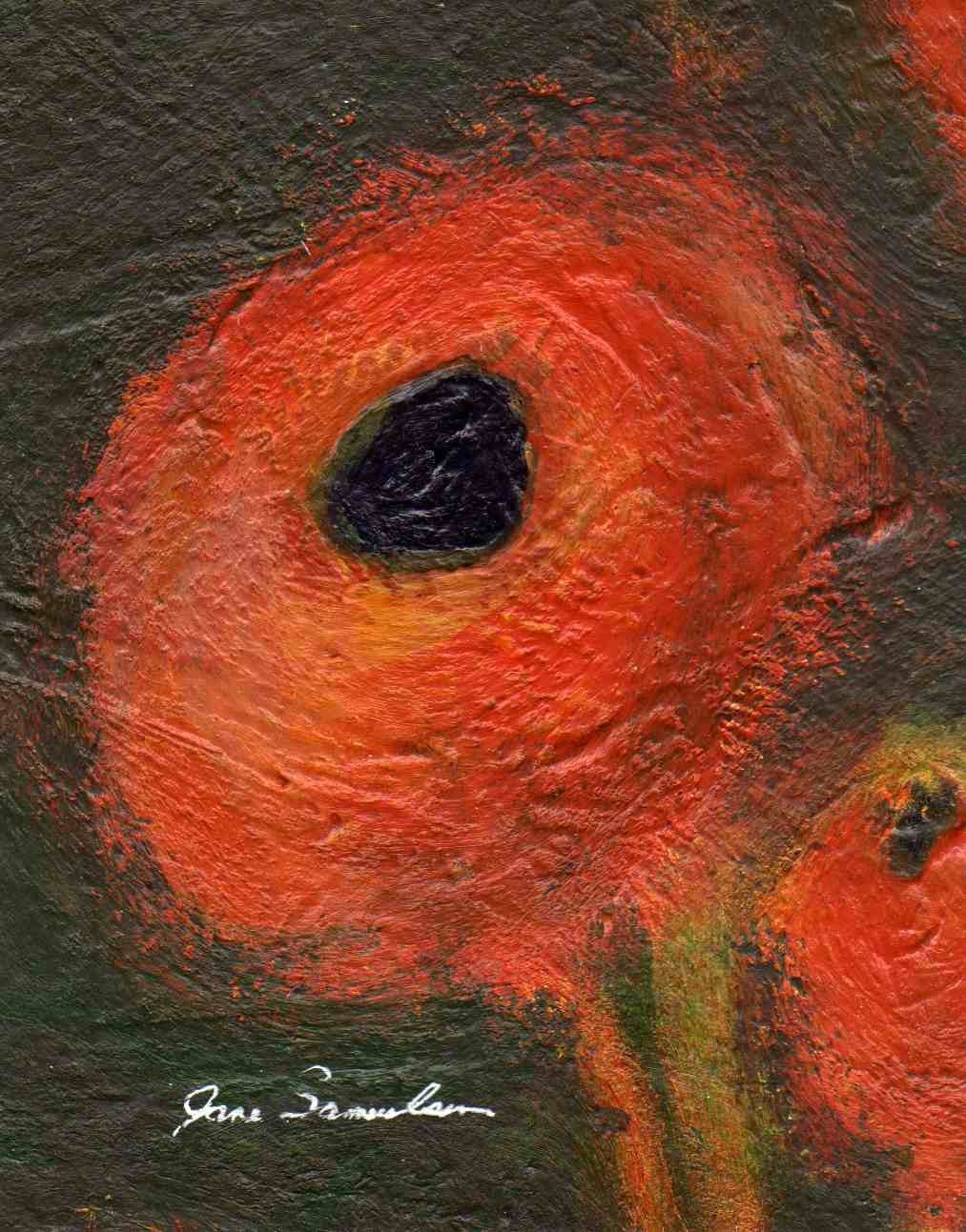 Poppies - Small Original Painting - Orange Flowers