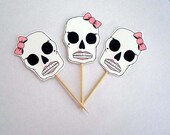 36 Sugar Skull Betty Cupcake Toppers