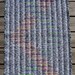 Rag Rug, Handwoven - Grey, Black, White with Laid-in Rainbow (Inv.ID 7-0980)