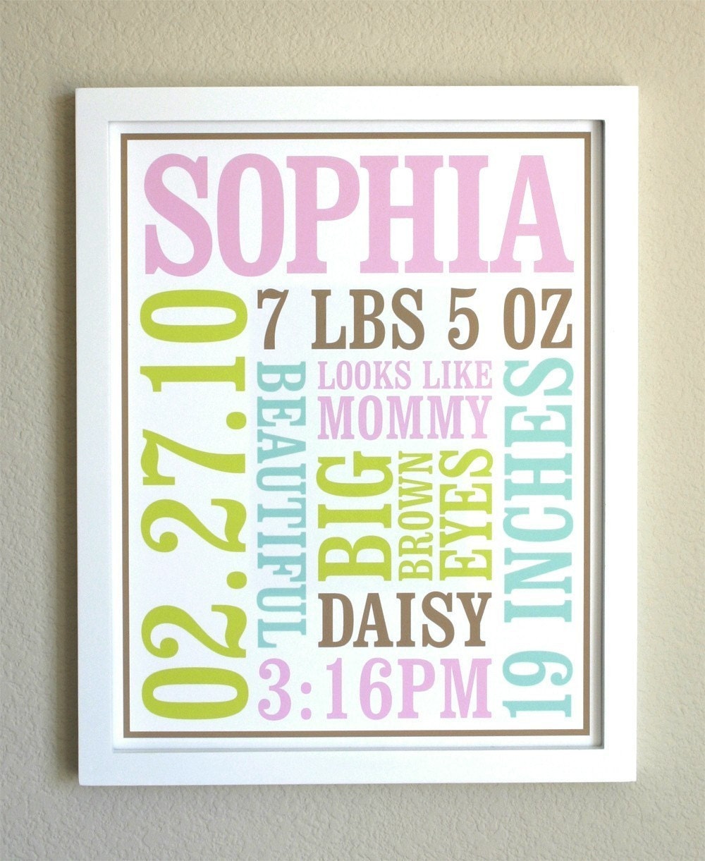 Custom Baby Birth Poster Style 1