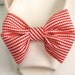 Red and White Bow Shoe clips, Gingham Bow