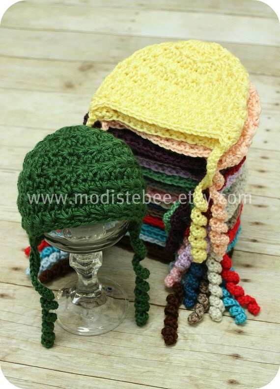 Simplify Collection in Dark Sage / Crochet Beanie hat Newborn photography prop