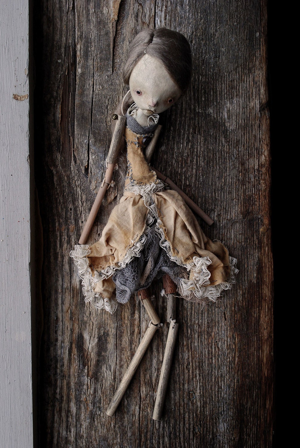 RESERVED Pierrette Art Doll