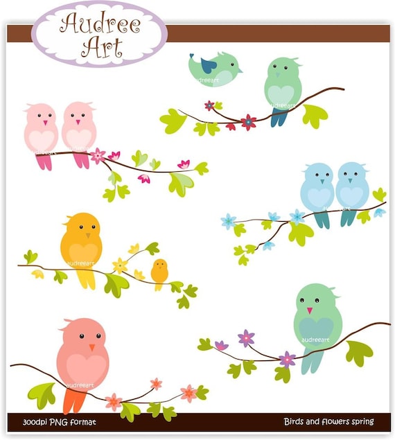 clipart flowers and birds - photo #14