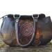 Cow Leather Bag, iPad Bag Satchel Purse Shoulder Bag, Brown bag