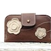 Wallet for iPhone 4, 4s,  5 Wallet Case - - -  Walnut  Leather - Feminine