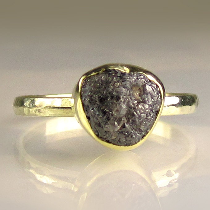 Rough Diamond Ring -18k and 14k Gold