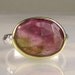 Rose Cut Watermelon Tourmaline Ring - 18k Gold and Sterling