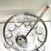HOLDING FOR PATRICK 14 Piece, Silver Rimmed Punch Bowl, Ladle, Roly Poly Glasses, Mid Century Mad Men Bar Ware