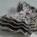 Butterfly  Nesting Trinket Dish set of 4. Pink Flowers.