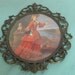 Vintage Metal Scroll Artwork in Frame with Glass Made in Italy